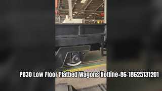 PD30 저층 평판 왜건 30T 유료 하중 지하철/경전철 유지 보수 왜건